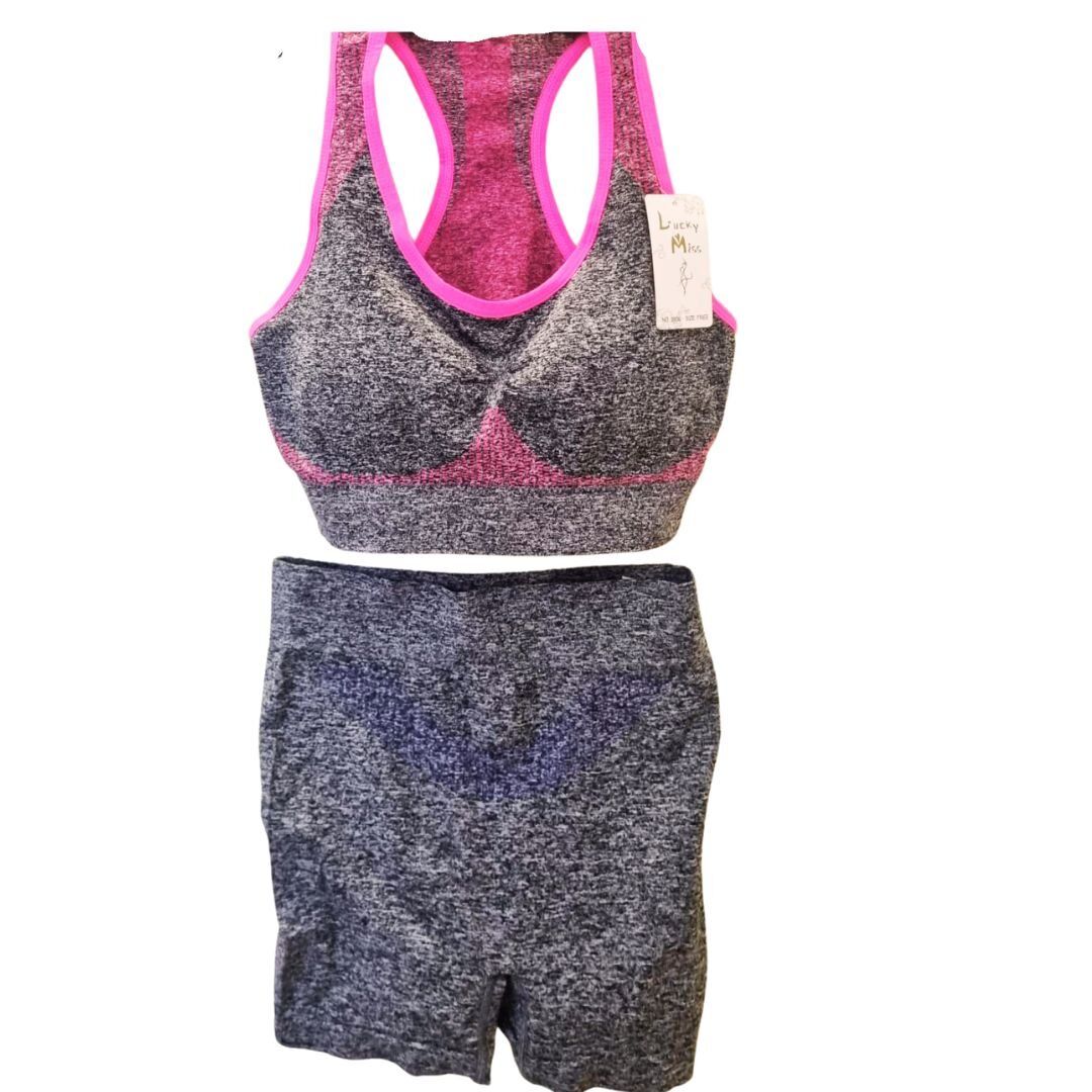 Conjunto Top con Calza Corta en Colores Vibrantes
